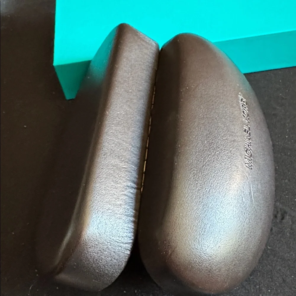 Michael Kors Brown Leather Sunglasses Case - Picture 4 of 6